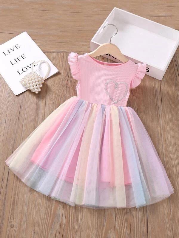Toddler Girls Pastel Colour Dress