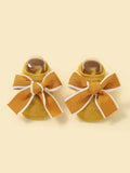 Baby Ankle Socks With Bow Mustard
