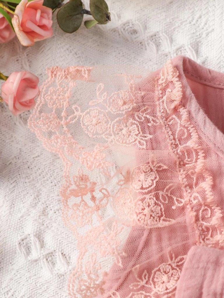 Lace Ruffle Trim Romper