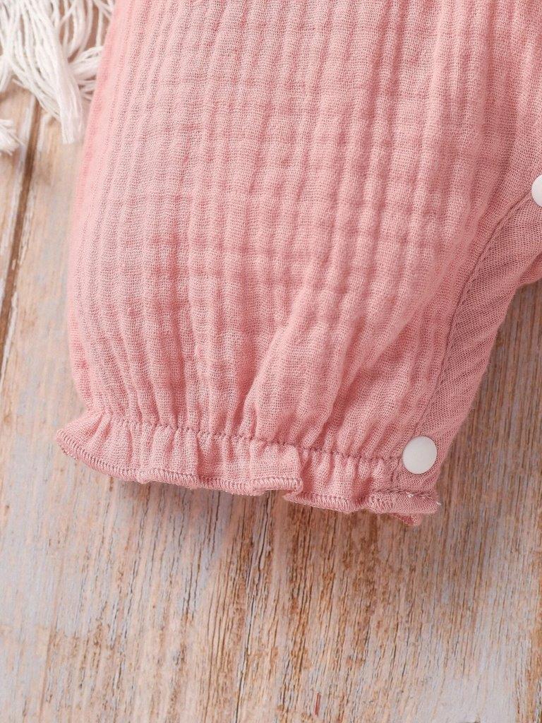 Lace Ruffle Trim Romper