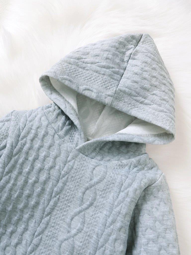 Baby Cable Patterned 2 Piece Hoodie Set