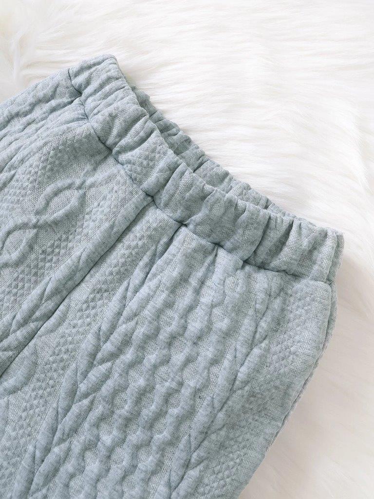 Baby Cable Patterned 2 Piece Hoodie Set