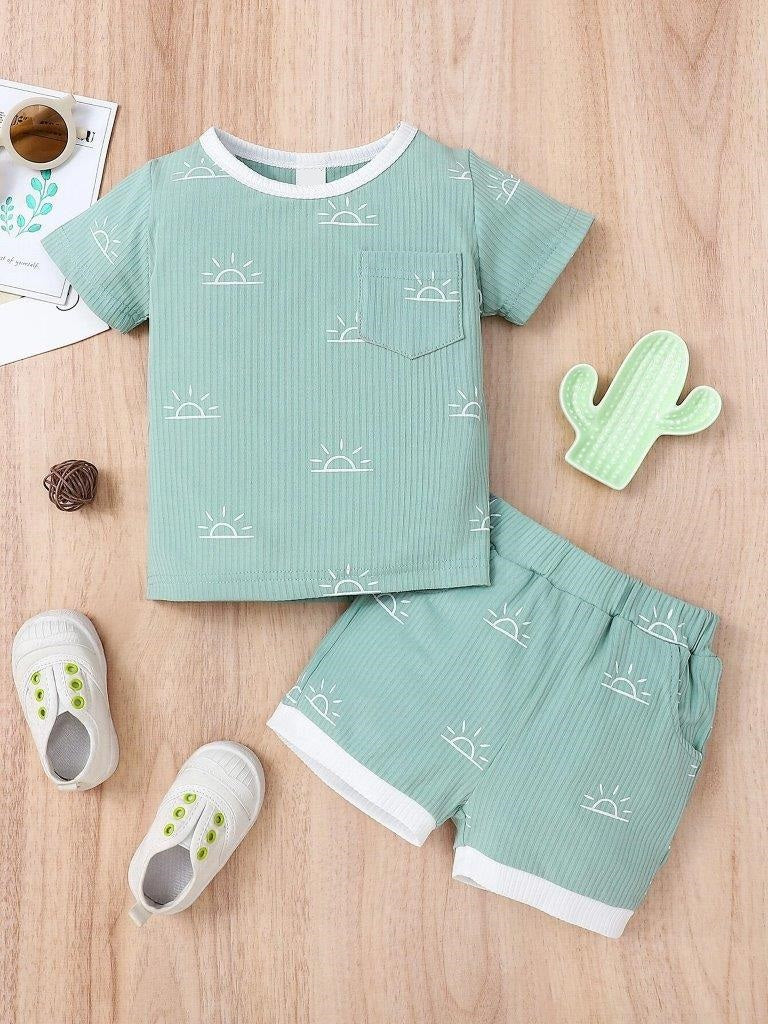 Baby Ribbed Tee And Shorts