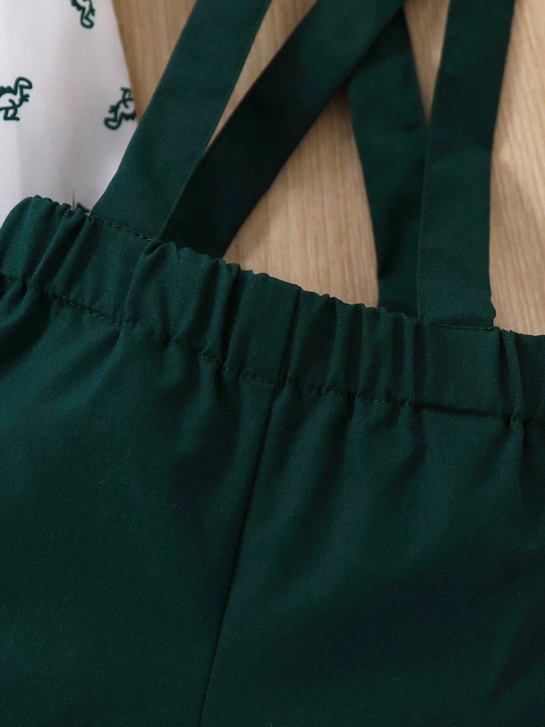 Baby Dinosaur Bow Tie Formal Outfit Green