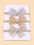 Baby 3 Piece Bow Set