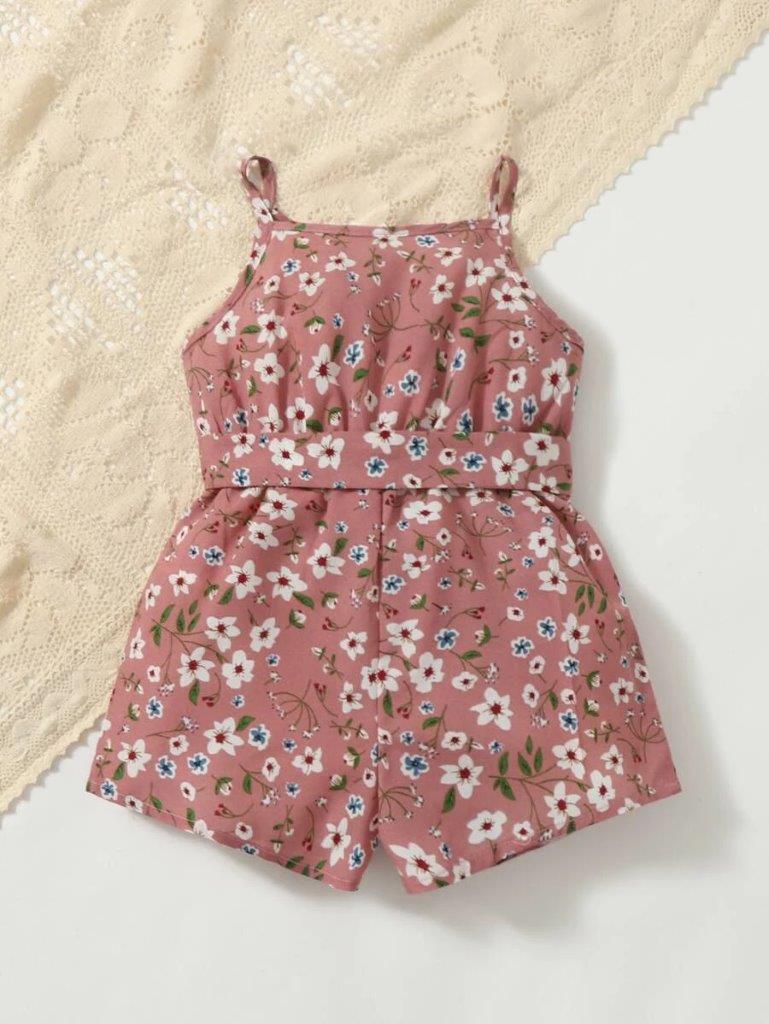Baby Flower Print Cami Romper