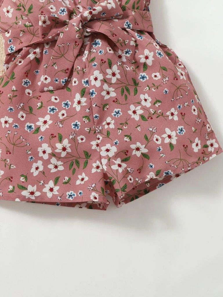 Baby Flower Print Cami Romper