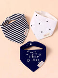 Baby 3 Pack Bandana Star Bib Set