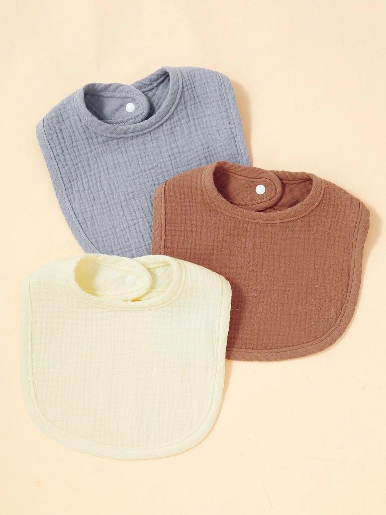 Baby Crepe 3 Piece Bib Set