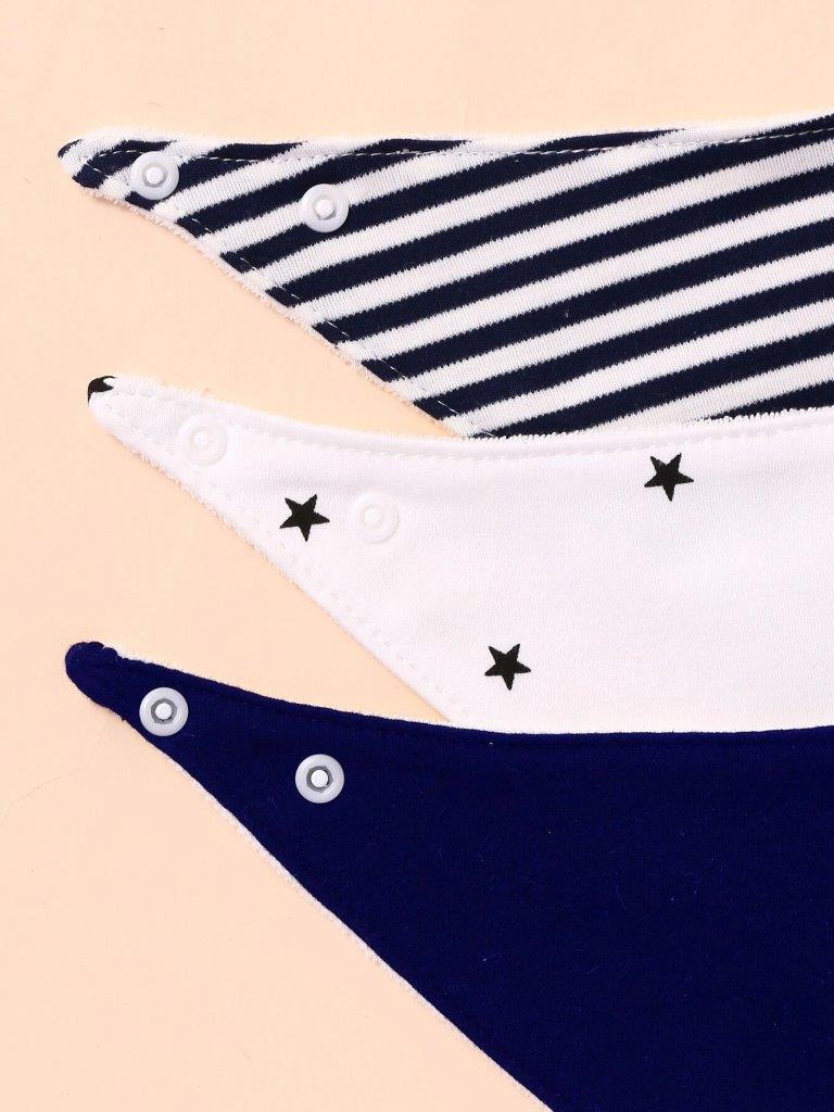 Baby 3 Pack Bandana Star Bib Set