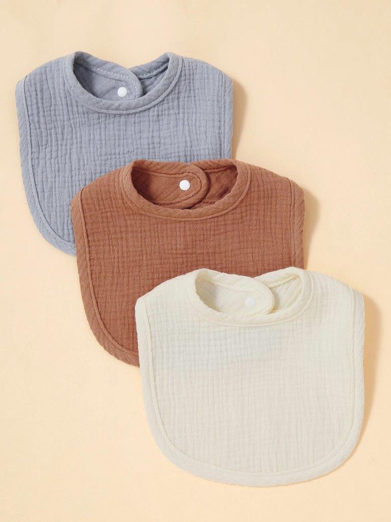 Baby Crepe 3 Piece Bib Set