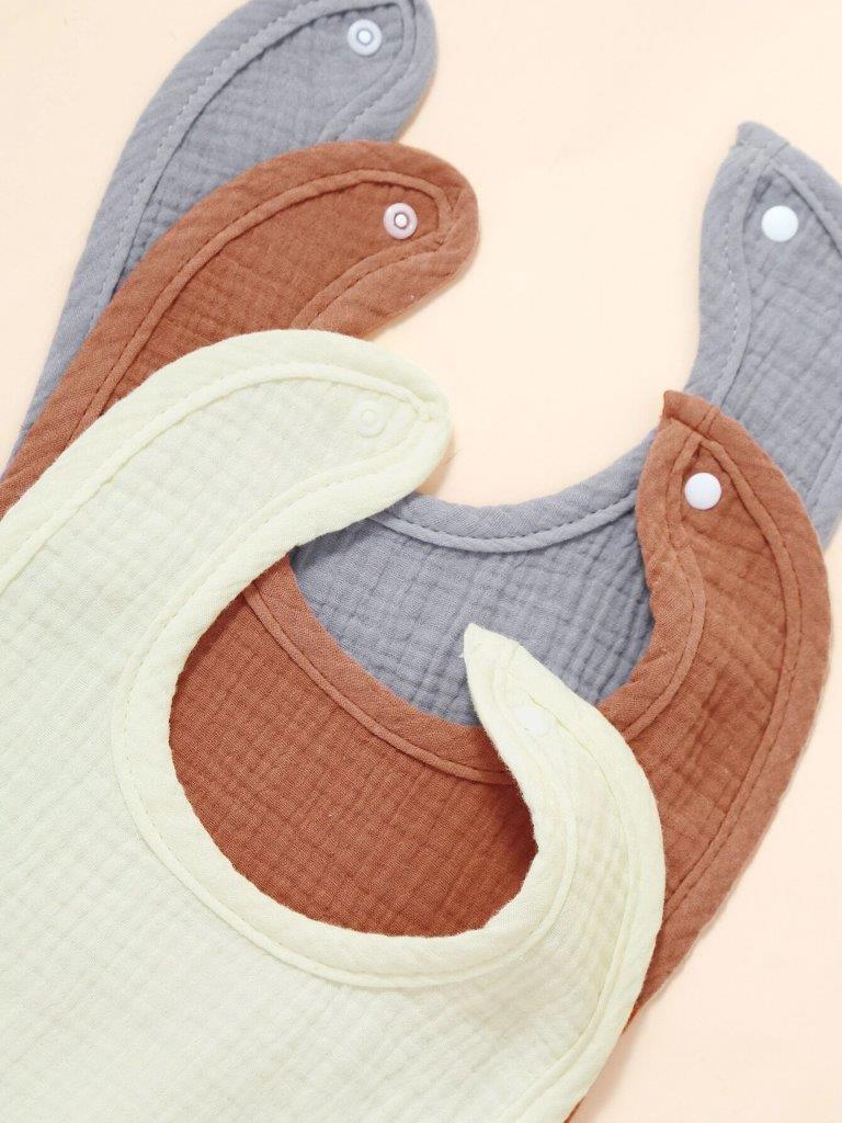Baby Crepe 3 Piece Bib Set