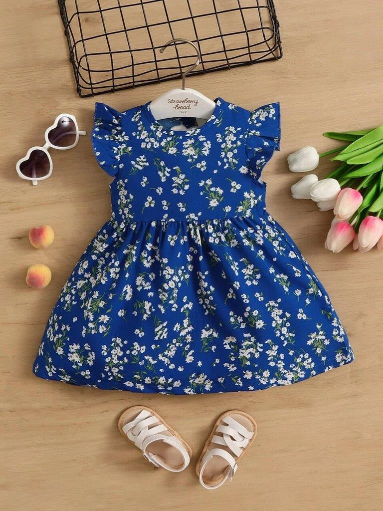 Baby Blue Floral Dress