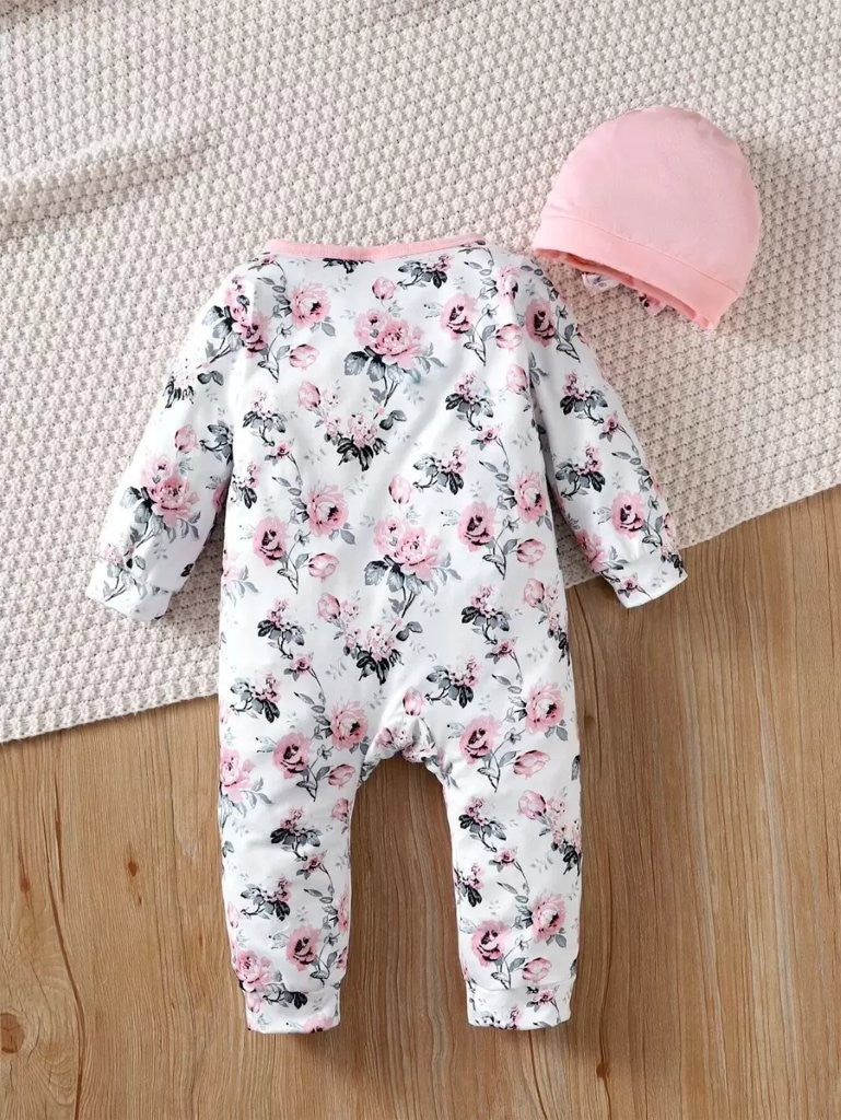 Baby 2 Piece Floral Print Bo Jumpsuit
