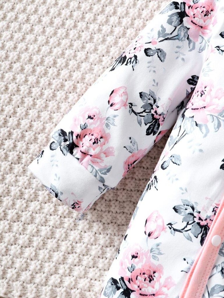 Baby 2 Piece Floral Print Bo Jumpsuit
