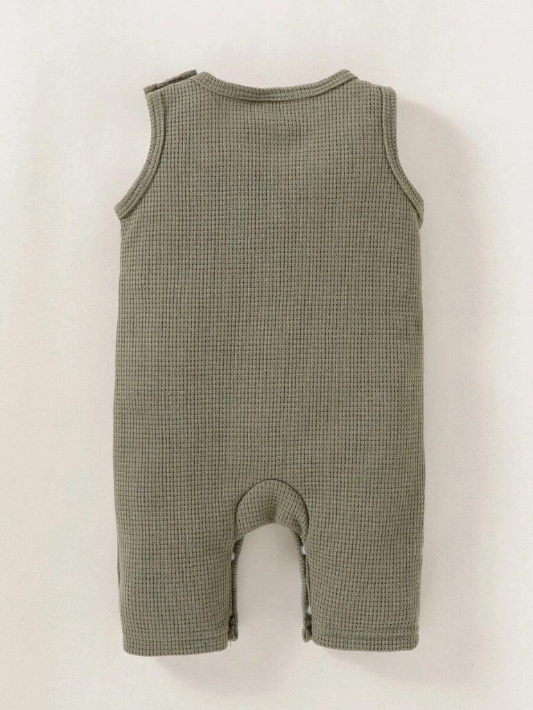 Baby Front Pocket Detailed Jumpsuit Army Green