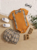 Baby 2 Piece Bodysuit And Shorts Set