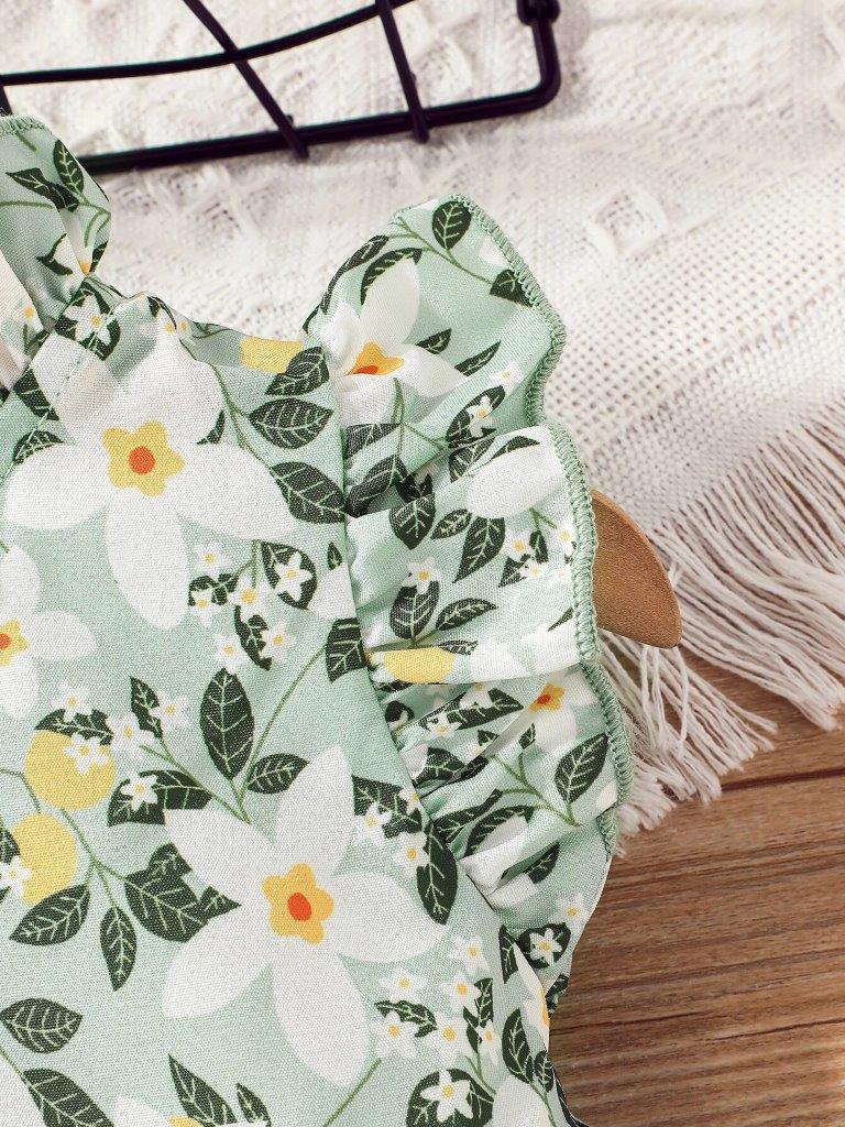 Baby Floral Print Ruffle Dress