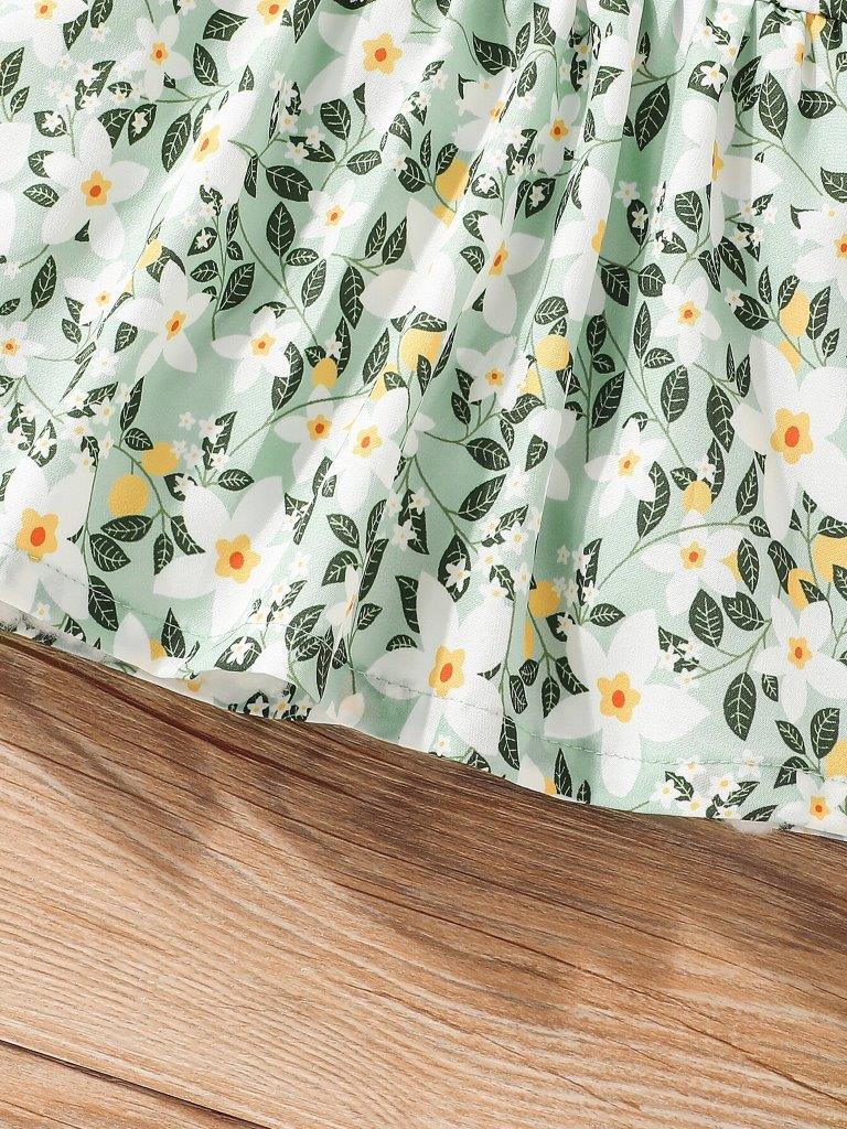 Baby Floral Print Ruffle Dress