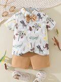 Baby Cartoon Bow Tie Outfit
