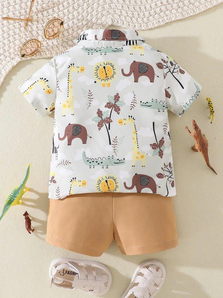Baby Cartoon Bow Tie Outfit