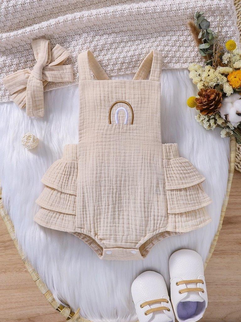 Baby Crisscross Bodysuit With Headband