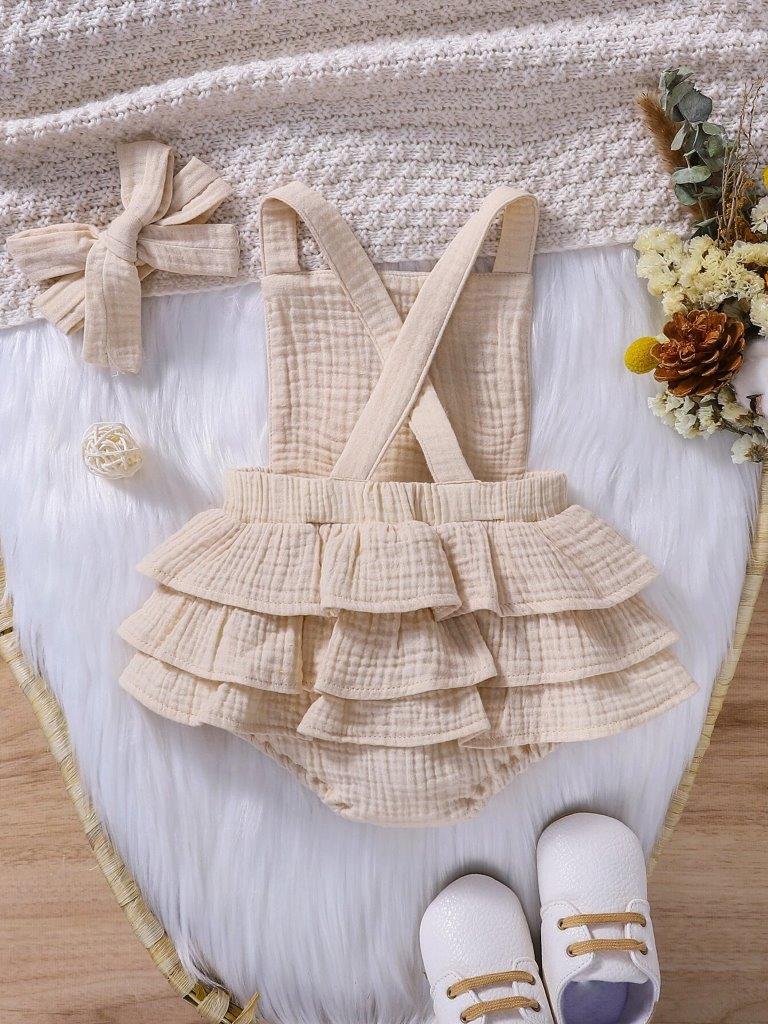 Baby Crisscross Bodysuit With Headband