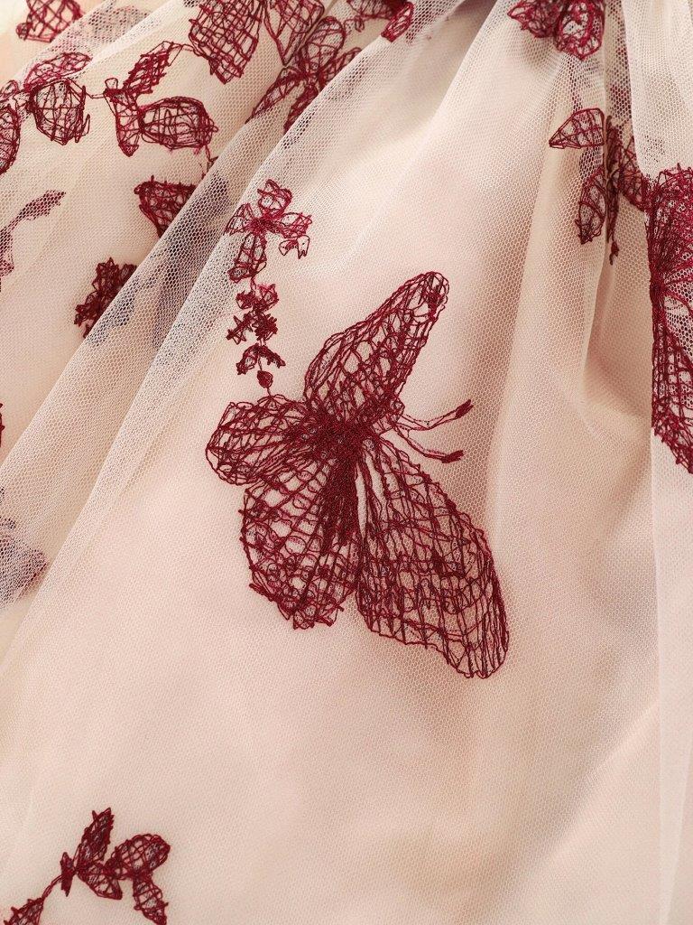 Toddler Girls Butterfly Embroidered Dress