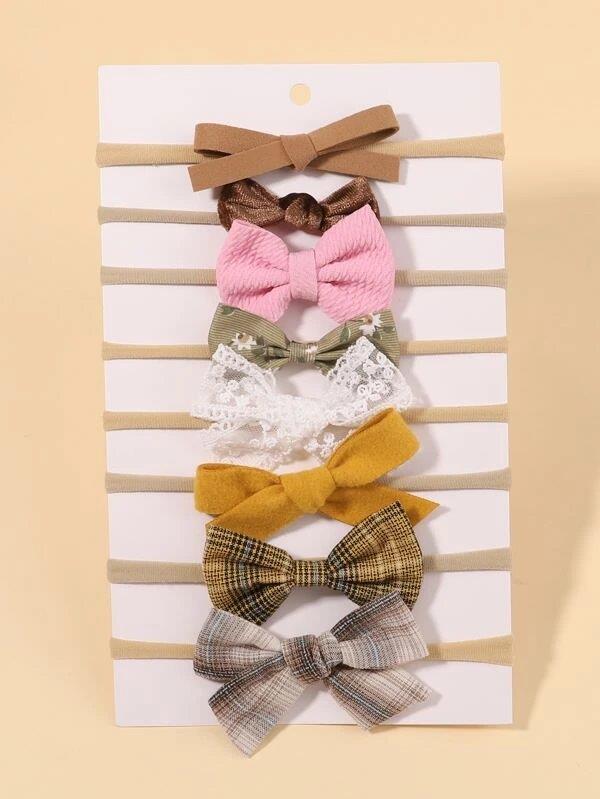 Baby 8 Piece Bow Set