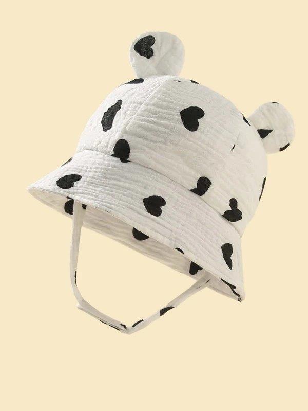 Baby Ear Bucket Hat Heart