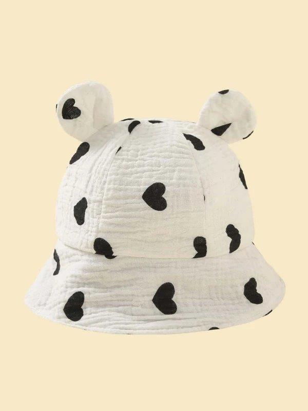 Baby Ear Bucket Hat Heart