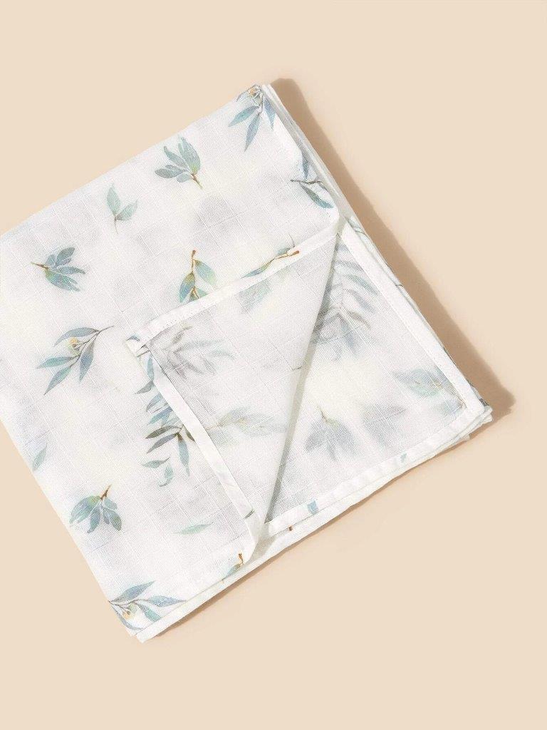 Baby Leaf Muslin Swaddle Blanket