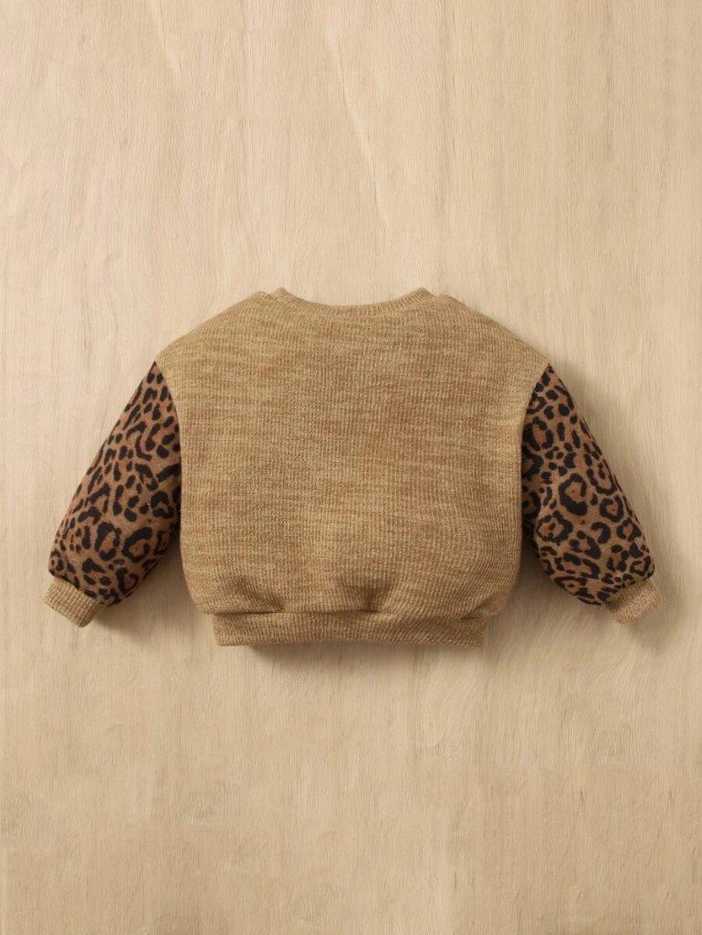 Baby Leopard Print Knitted Pullover