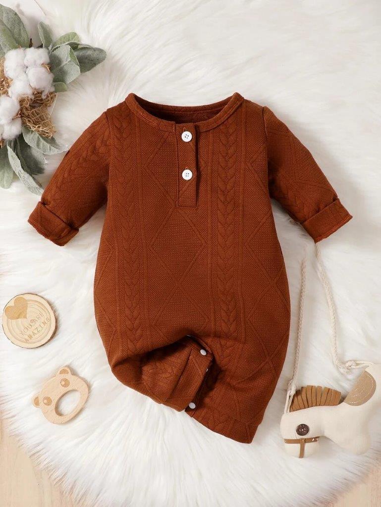 Baby Pattern Button Jumpsuit