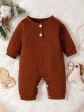 Baby Pattern Button Jumpsuit