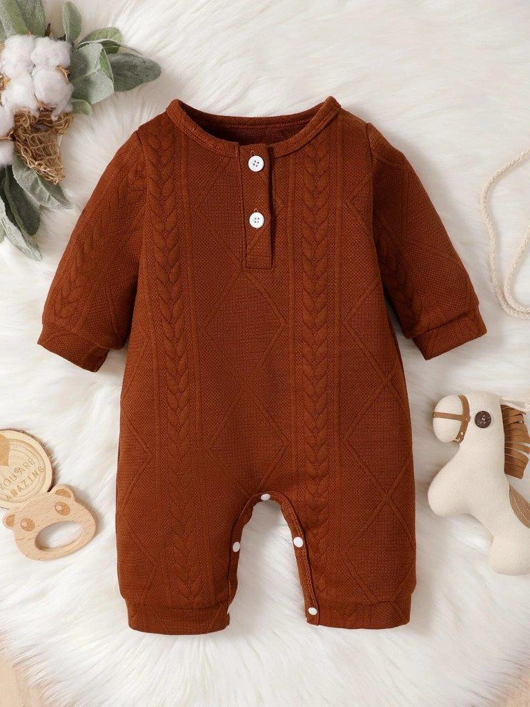 Baby Pattern Button Jumpsuit