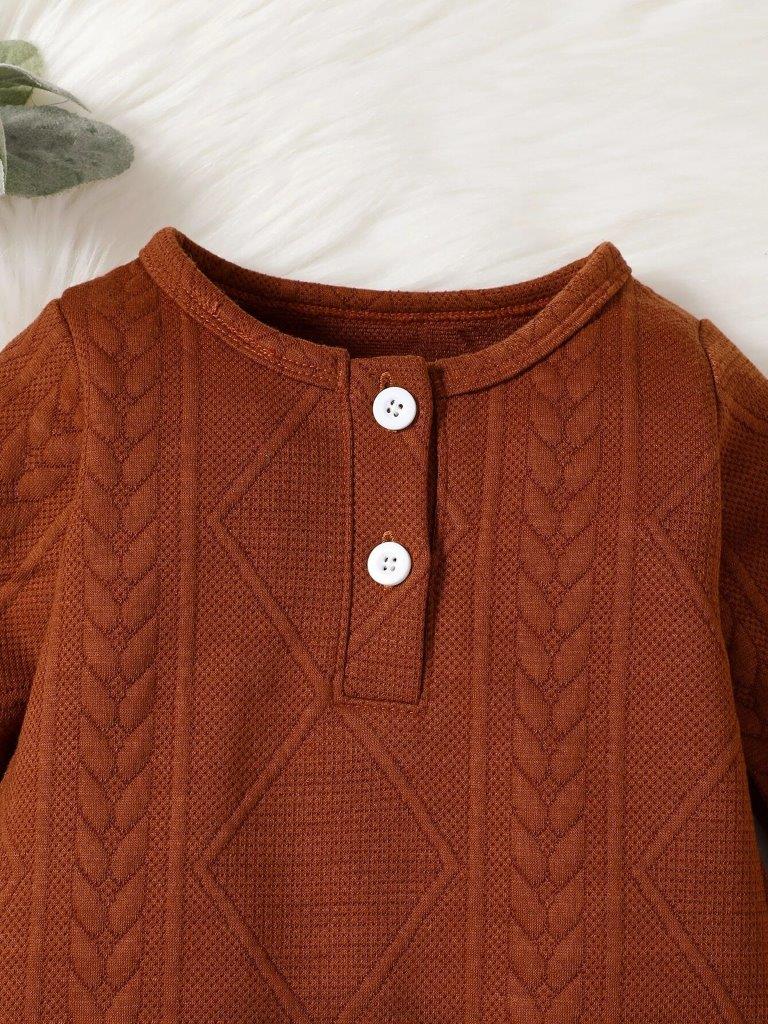 Baby Pattern Button Jumpsuit