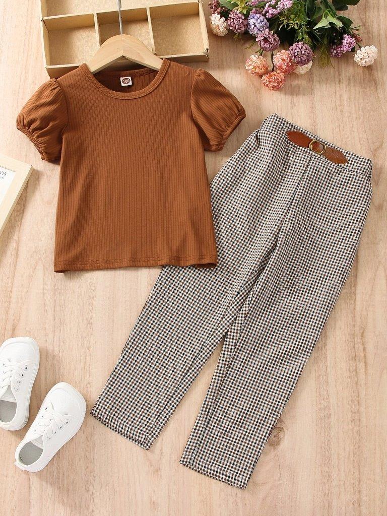 Toddler Girls Puff Sleeve 2 Piece Set