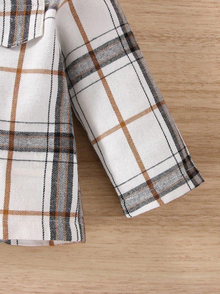 Baby Pocket Check Print Shirt And Pants