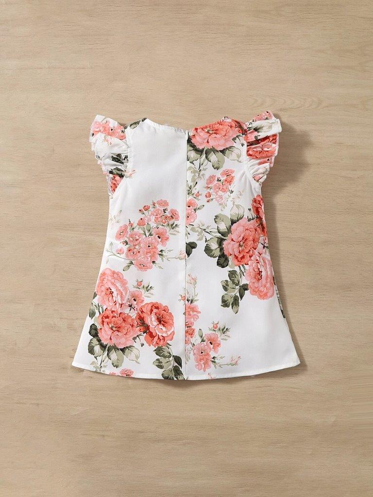 Baby Flower Tunic Dress White