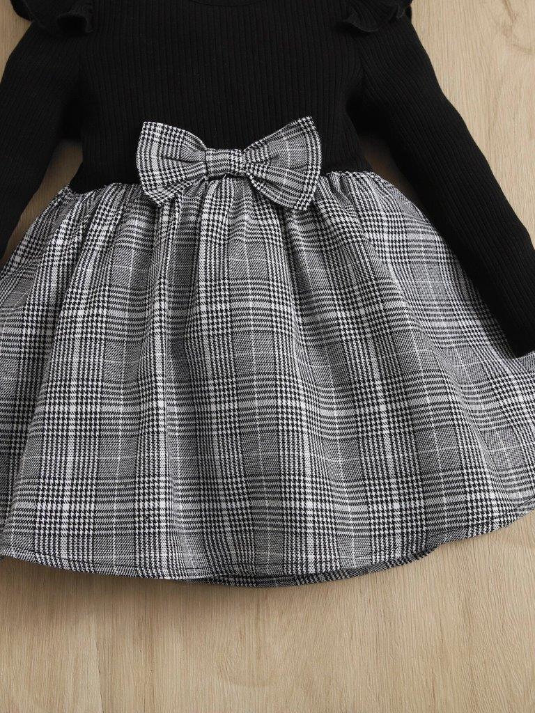 Baby Plaid Print Ruffle Dress