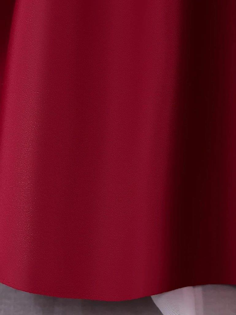 Baby Elegant Burgundy Big Bow Dress