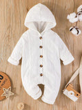 Baby Button Hoodie Jumpsuit