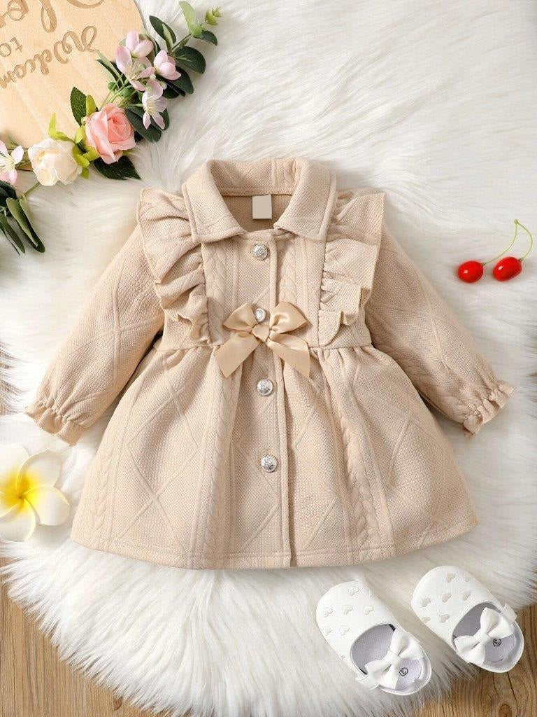 Baby Ruffle Trim Pattern Coat