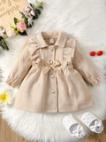 Baby Ruffle Trim Pattern Coat
