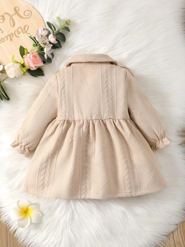 Baby Ruffle Trim Pattern Coat
