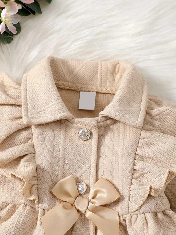 Baby Ruffle Trim Pattern Coat