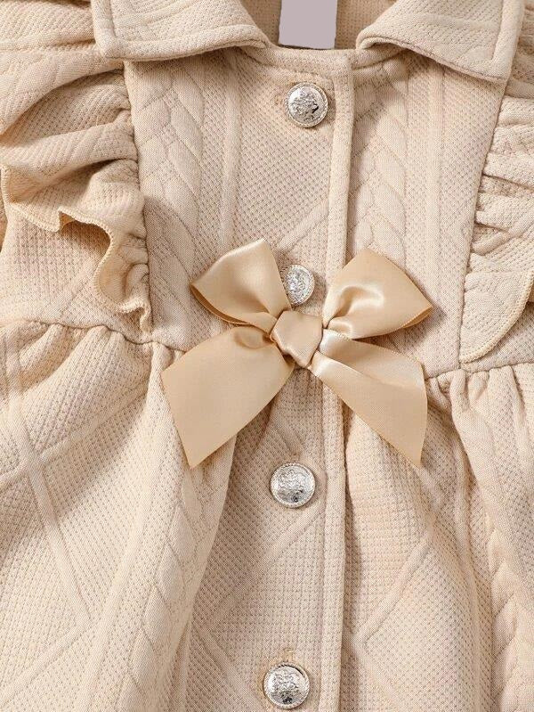 Baby Ruffle Trim Pattern Coat