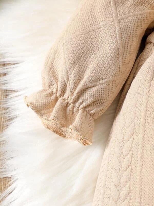 Baby Ruffle Trim Pattern Coat