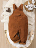 Baby Unisex Flap Corduroy Dungaree